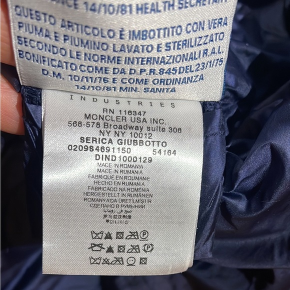 100% authentic Moncler serica giubbotto down puffer jacket - Picture 7 of 15